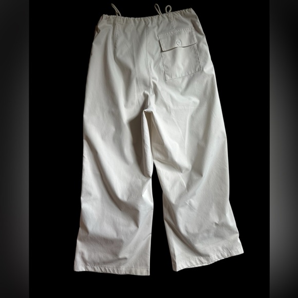 Unisex White Wide-Leg parachute Pants - Picture 4 of 4